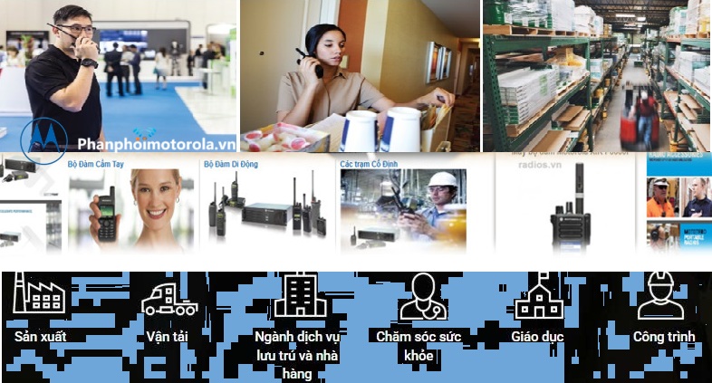 Máy bộ đàm Motorola xir c1200 phù hợp cho nhiều lĩnh vực sử dụng